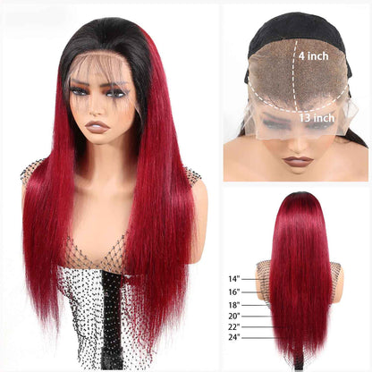 Authris Straight HD Lace Front Human Hair Wig | Chocolate Ombre