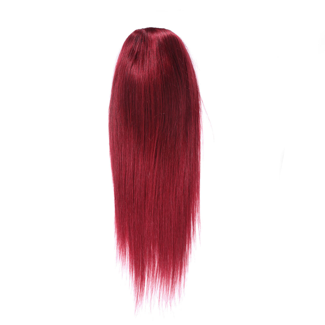 Authris Straight Human Hair Claw Clip Ponytail | Burgundy