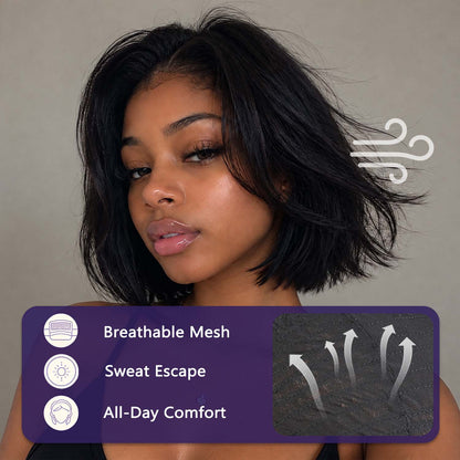 Authris Straight Bob Human Hair Wig | Auburn Brown