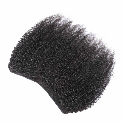 Authris Afro Kinky Curly 1-Piece Clip-In Human Hair Extensions | Natural Black