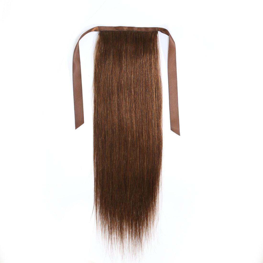 Authris Straight Human Hair Ribbon Ponytail | Chocolate Brown