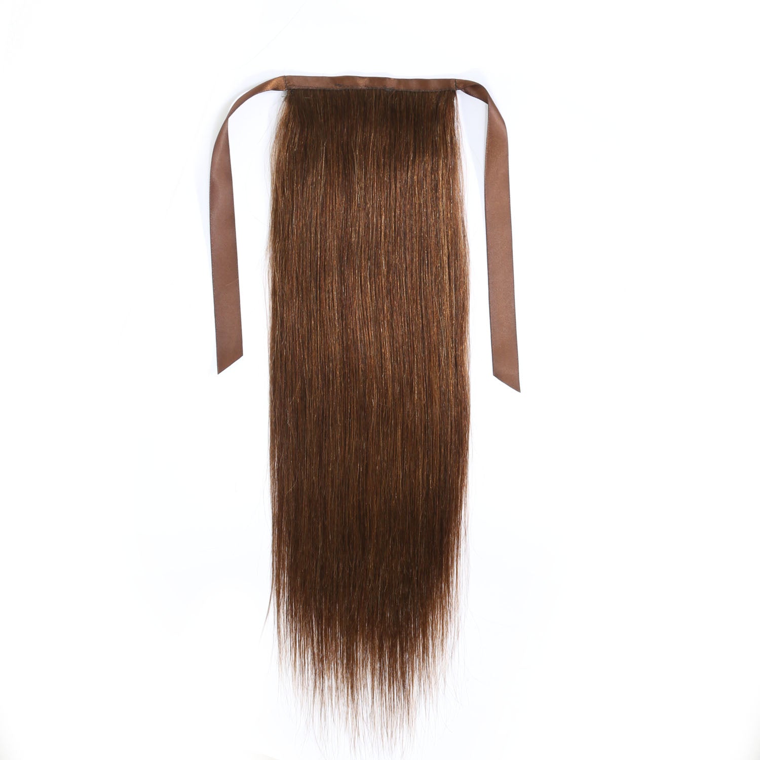 Authris Straight Human Hair Ribbon Ponytail | Chocolate Brown