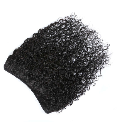 Authris Curly 1-Piece Clip-In Human Hair Extensions | Natural Black