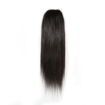 Authris Straight Human Hair Claw Clip Ponytail | Natural Black