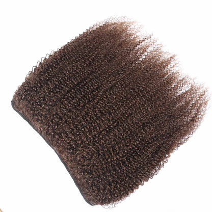 Authris Afro Kinky Curly 1-Piece Clip-In Human Hair Extensions | Chocolate Brown