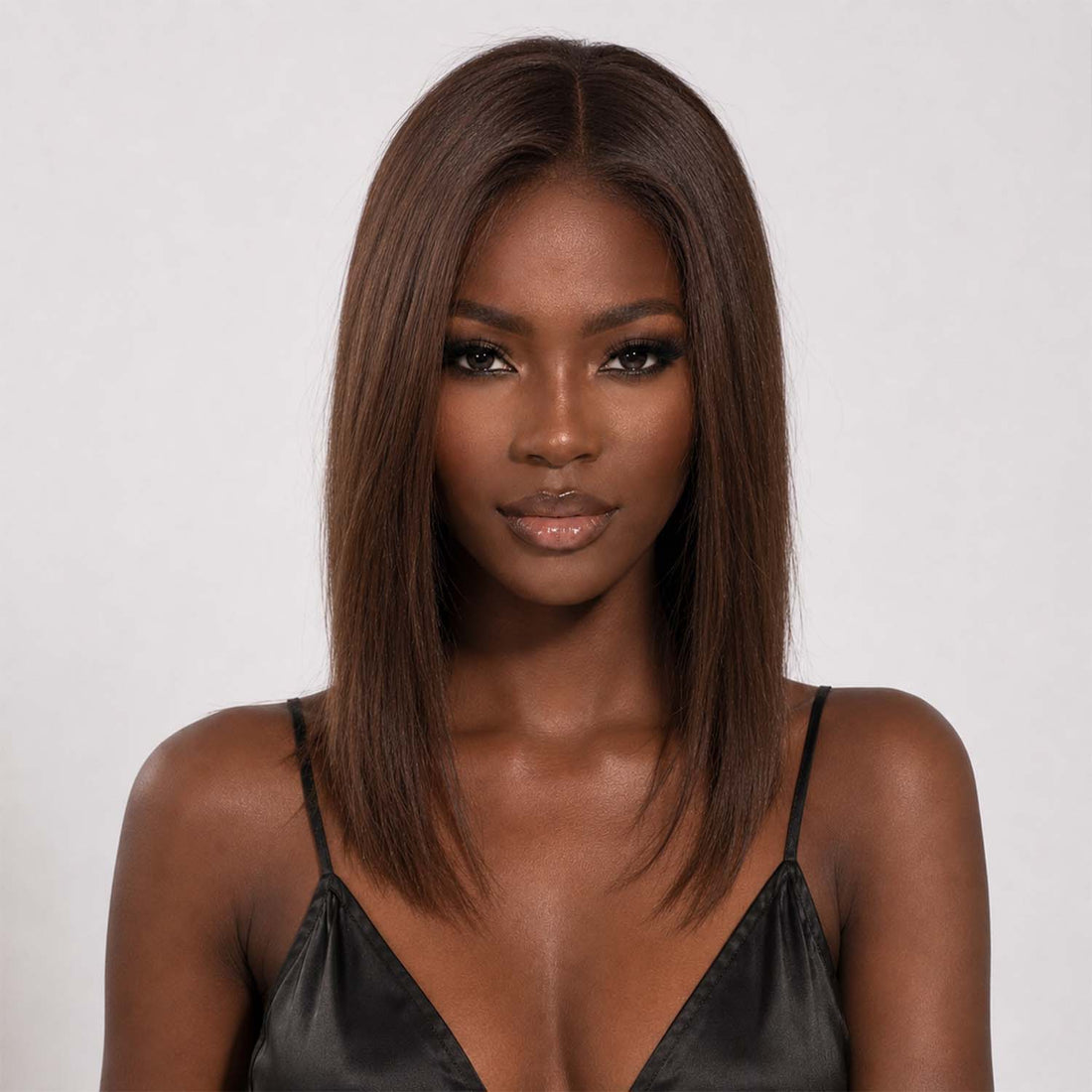 Authris Straight Women’s Human Hair Topper with Realistic Scalp | Medium Brown