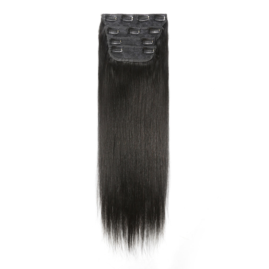 Authris 4-Piece Clip-In Human Hair Extensions | Natural Black
