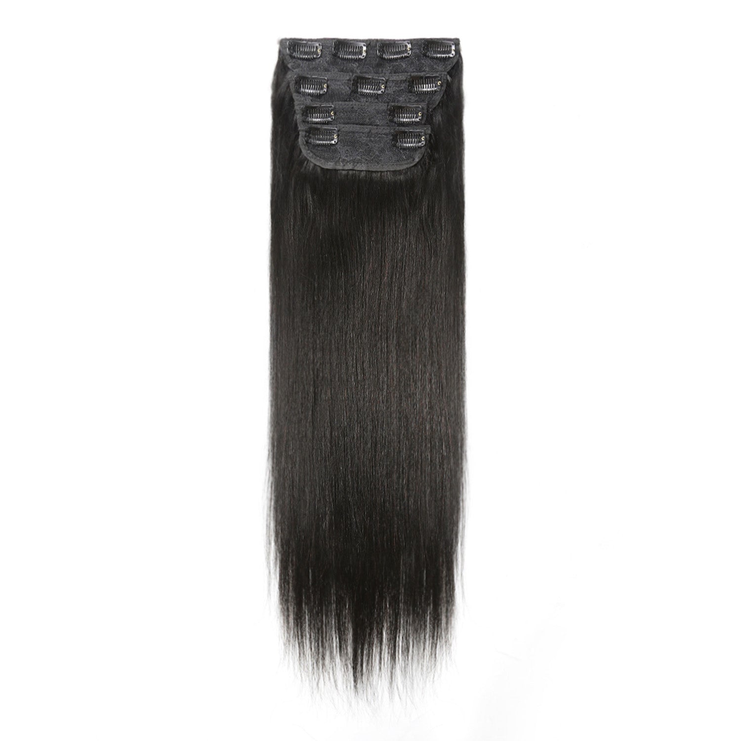Authris 4-Piece Clip-In Human Hair Extensions | Natural Black