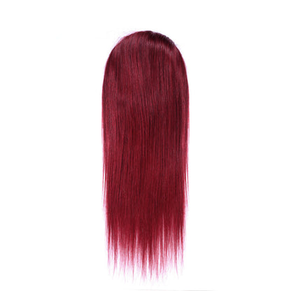 Authris Straight Human Hair Drawstring Ponytail | Burgundy