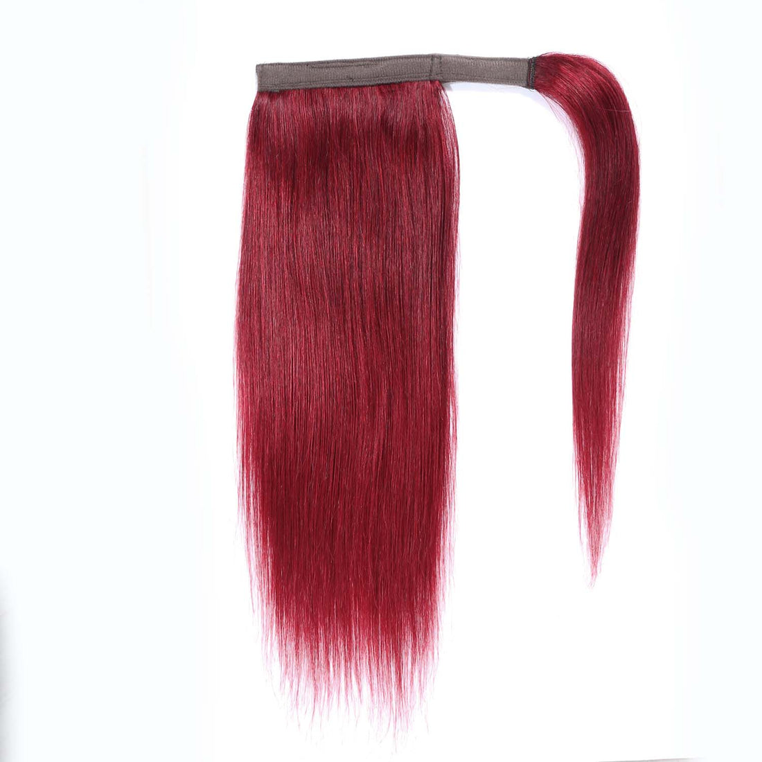Authris Straight Human Hair Instant Wrap Ponytail | Burgundy