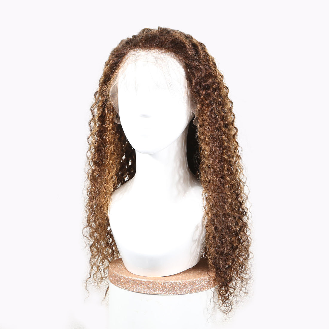 Authris Curly HD Lace Front Human Hair Wig | Blonde Highlights