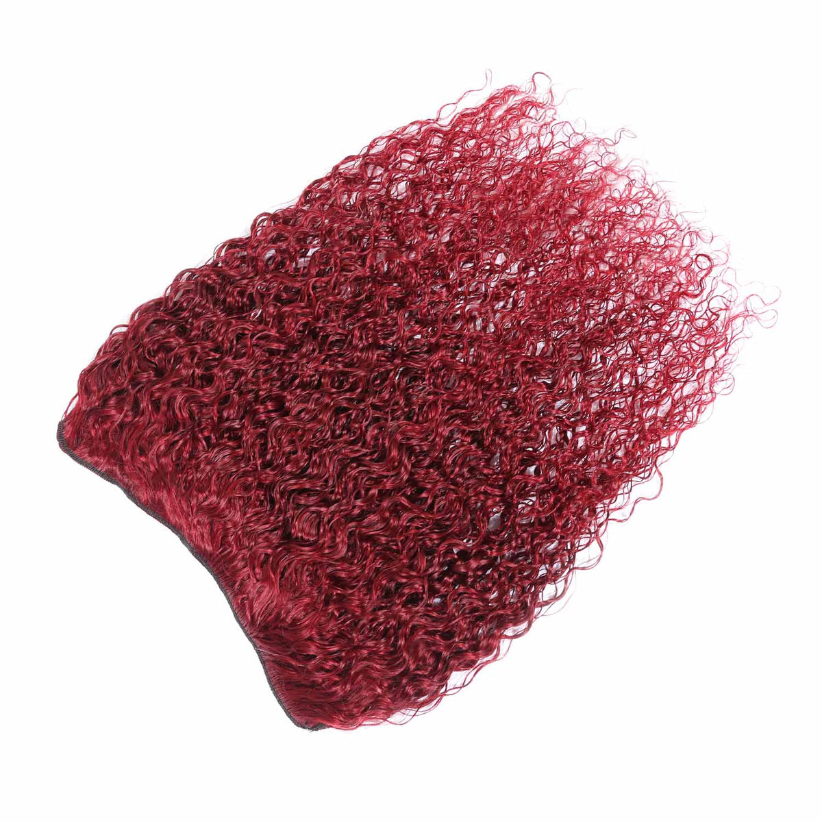 Authris Curly 1-Piece Clip-In Human Hair Extensions | Burgundy