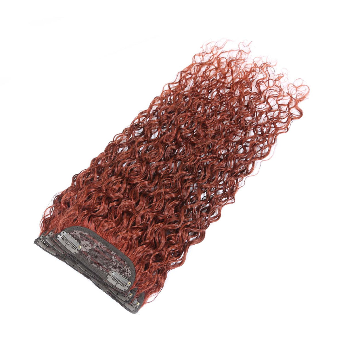 Authris Water Wave 4-Piece Clip-In Human Hair Extensions | Auburn Brown