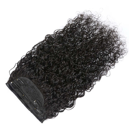 Authris Water Wave 4-Piece Clip-In Human Hair Extensions | Natural Black