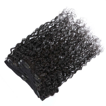 Authris Deep Wave 8-Piece Clip-In Human Hair Extensions | Natural Black