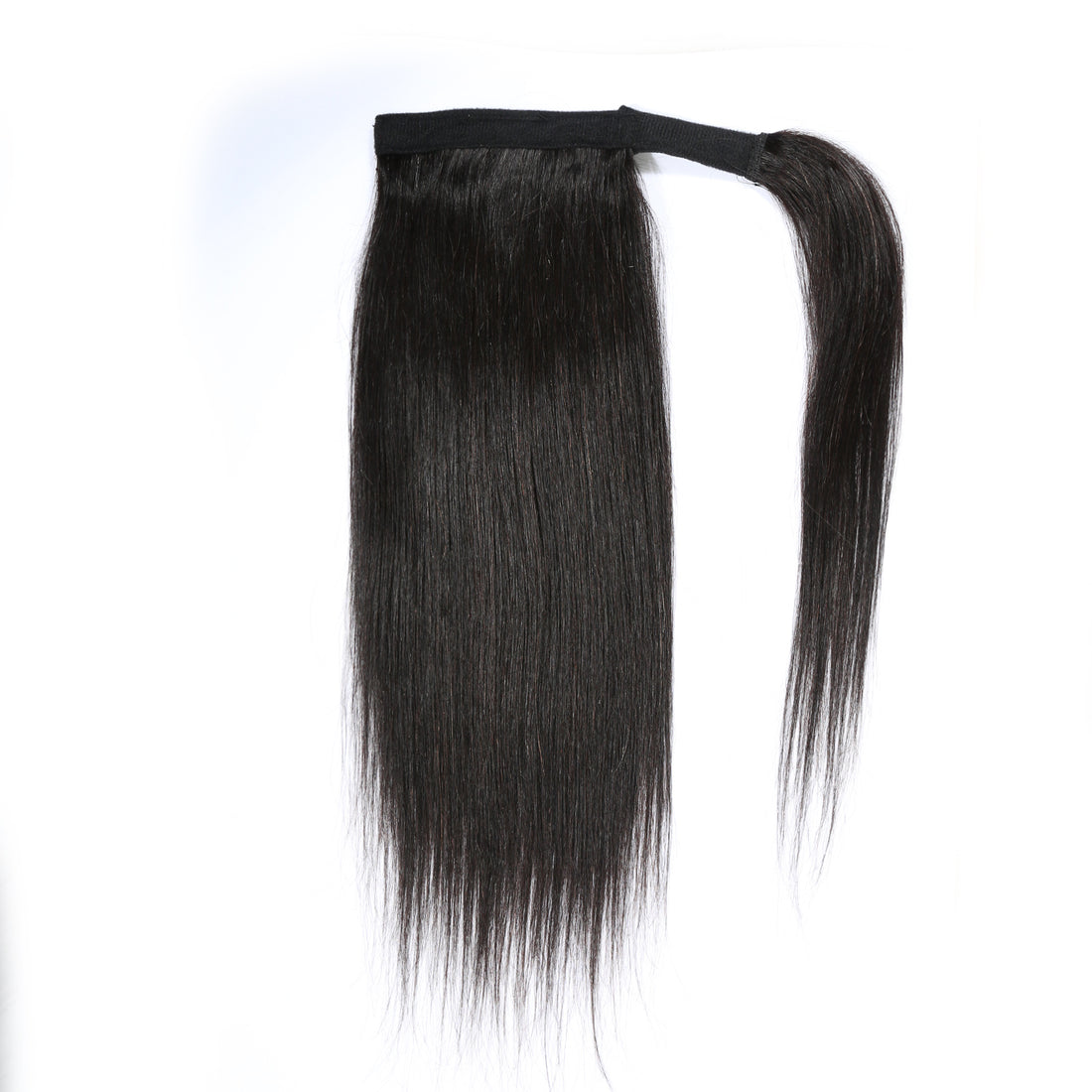 Authris Straight Human Hair Instant Wrap Ponytail | Natural Black