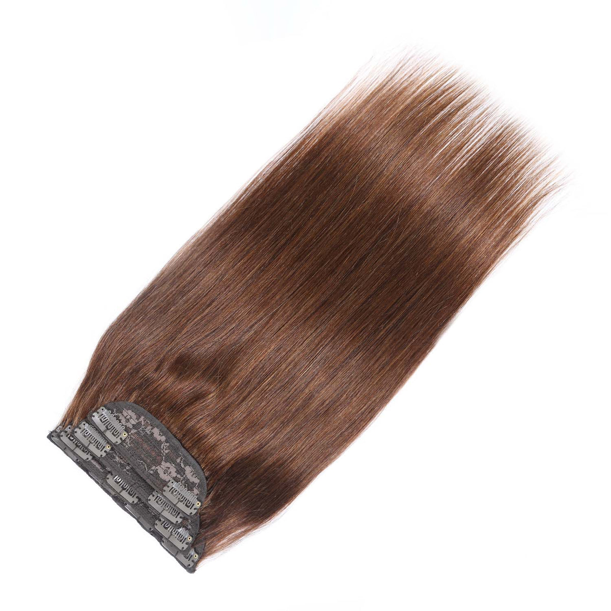 Authris 4-Piece Clip-In Human Hair Extensions | Chocolate Brown