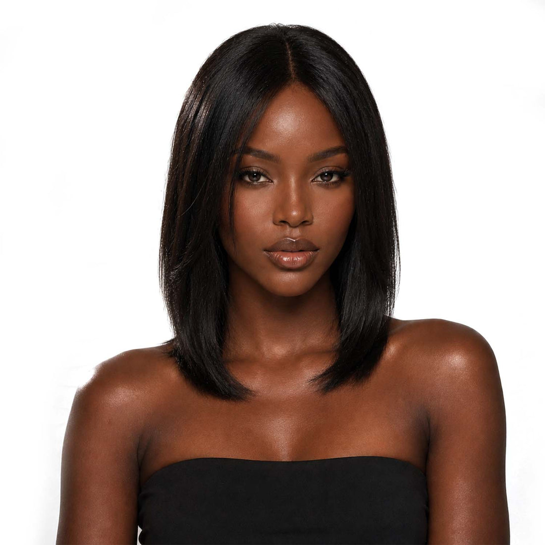 Authris Straight Women’s T-Part Human Hair Topper | Natural Black