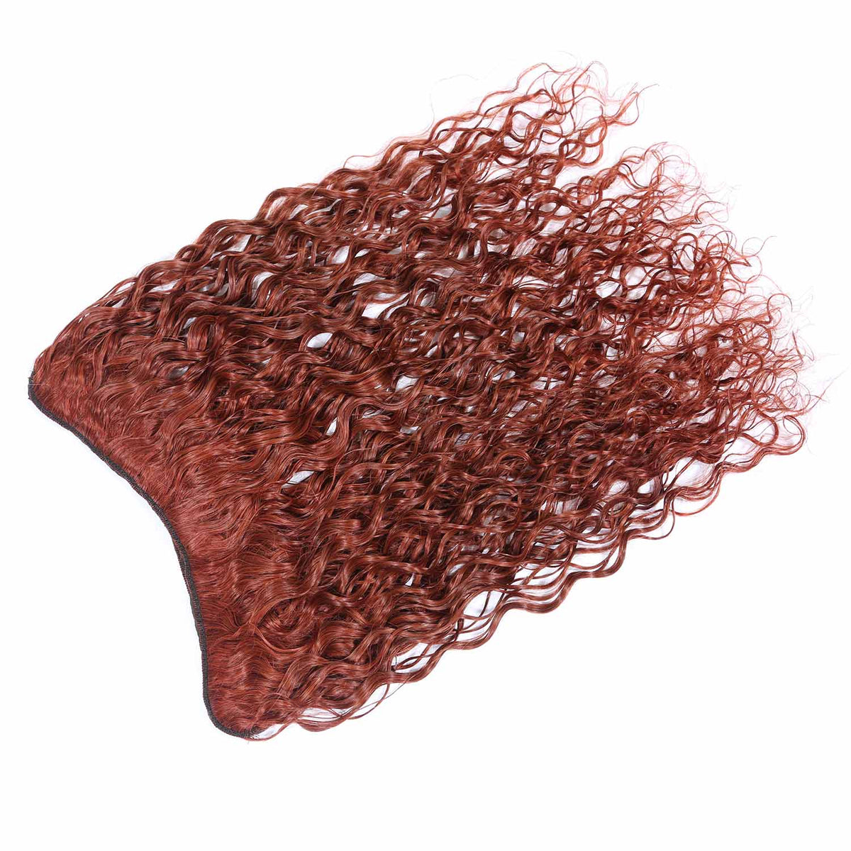 Authris Water Wave 1-Piece Clip-In Human Hair Extensions | Auburn Brown