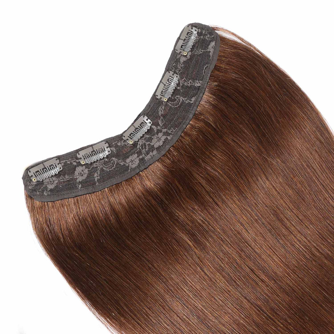 AUTHRIS Straight Clip-Ins (1-Piece) | Chocolate Brown