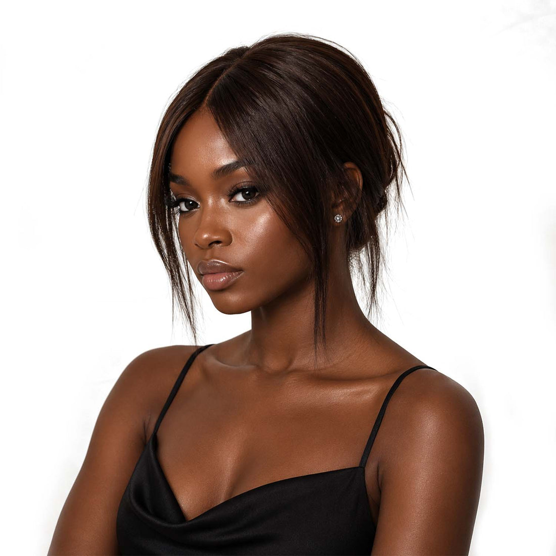 Authris Straight Women’s T-Part Human Hair Topper | Chocolate Brown