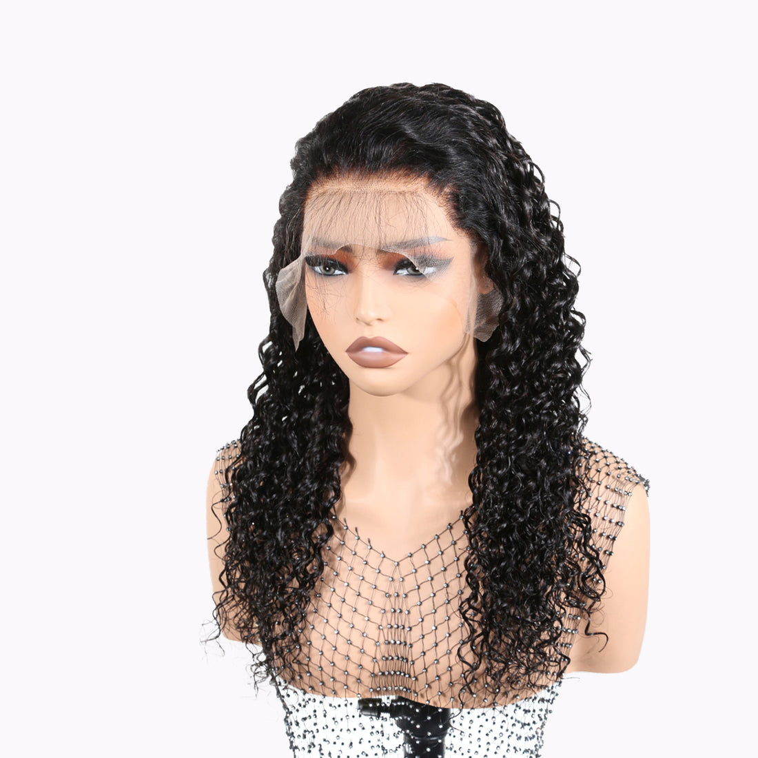 Authris Deep Wave HD Lace Front Human Hair Wig | Natural Black