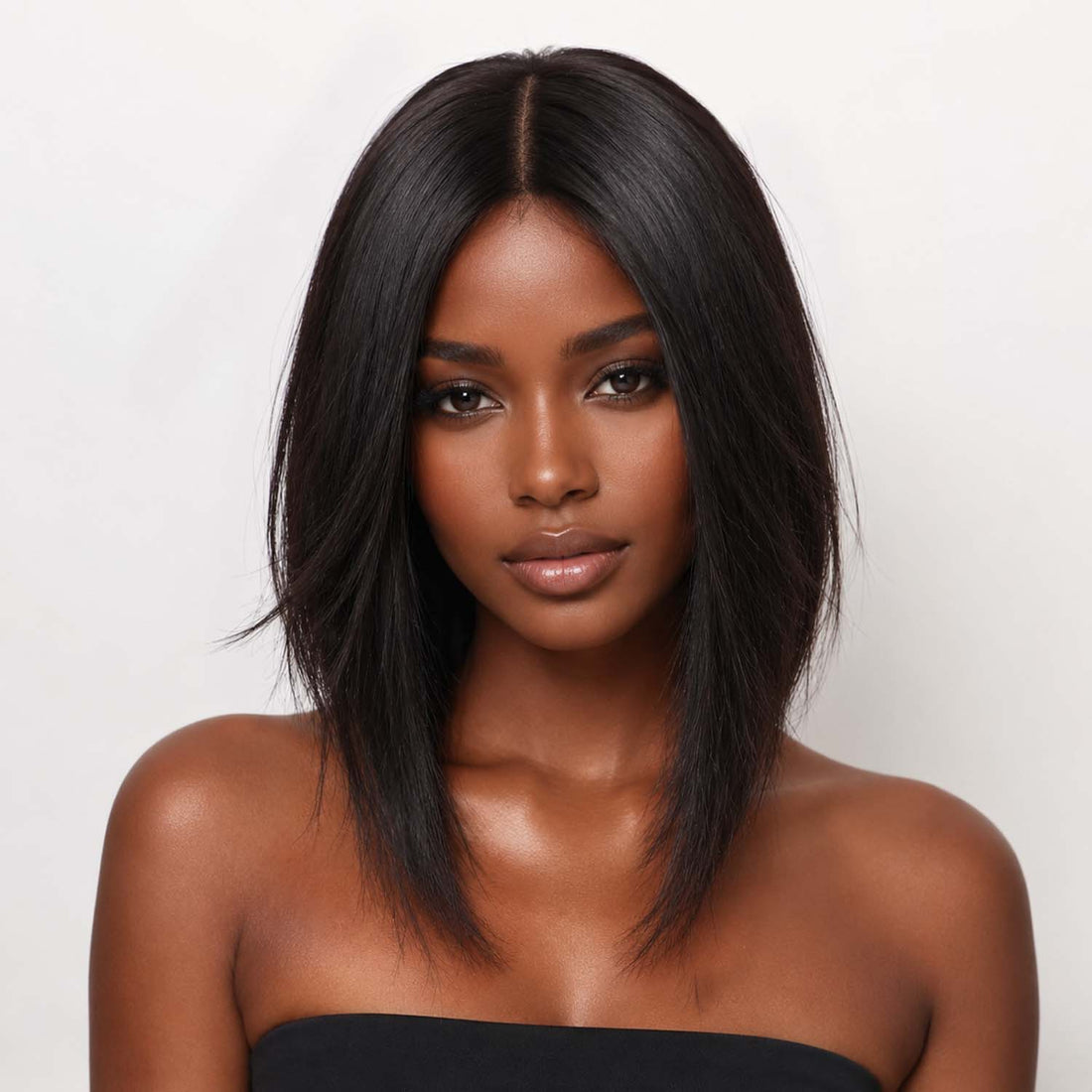 Authris Straight Women’s Human Hair Topper with Realistic Scalp | Natural Black product photo 2