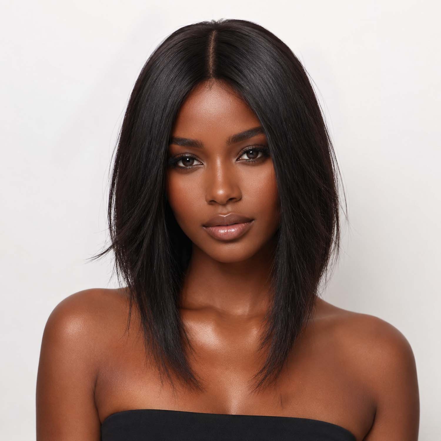 Authris Straight Simulated Scalp Hair Topper for Women | Natural Black