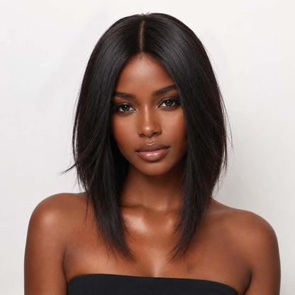 Authris Straight Simulated Scalp Hair Topper for Women | Natural Black