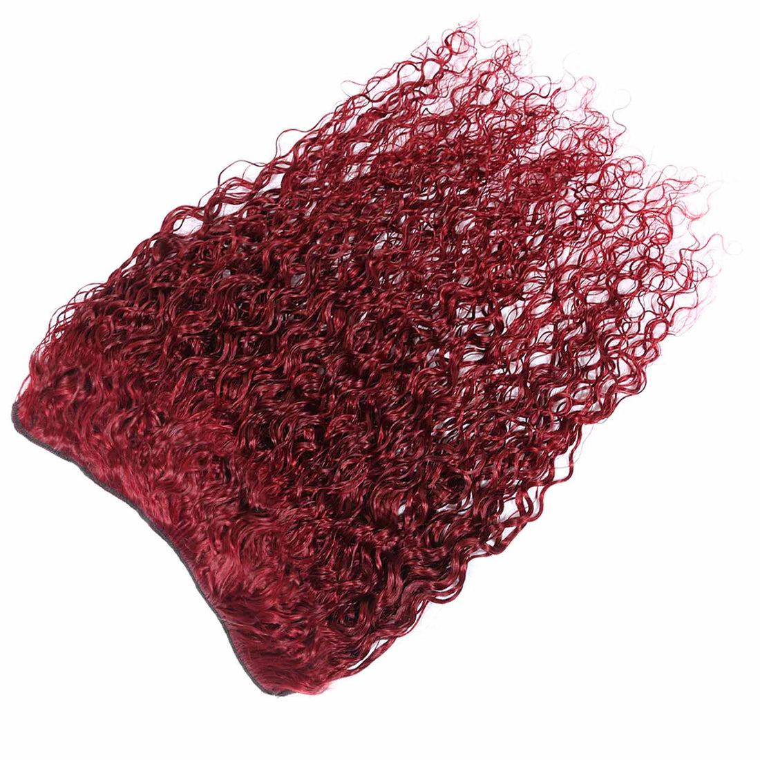 Authris Water Wave 1-Piece Clip-In Human Hair Extensions | Burgundy