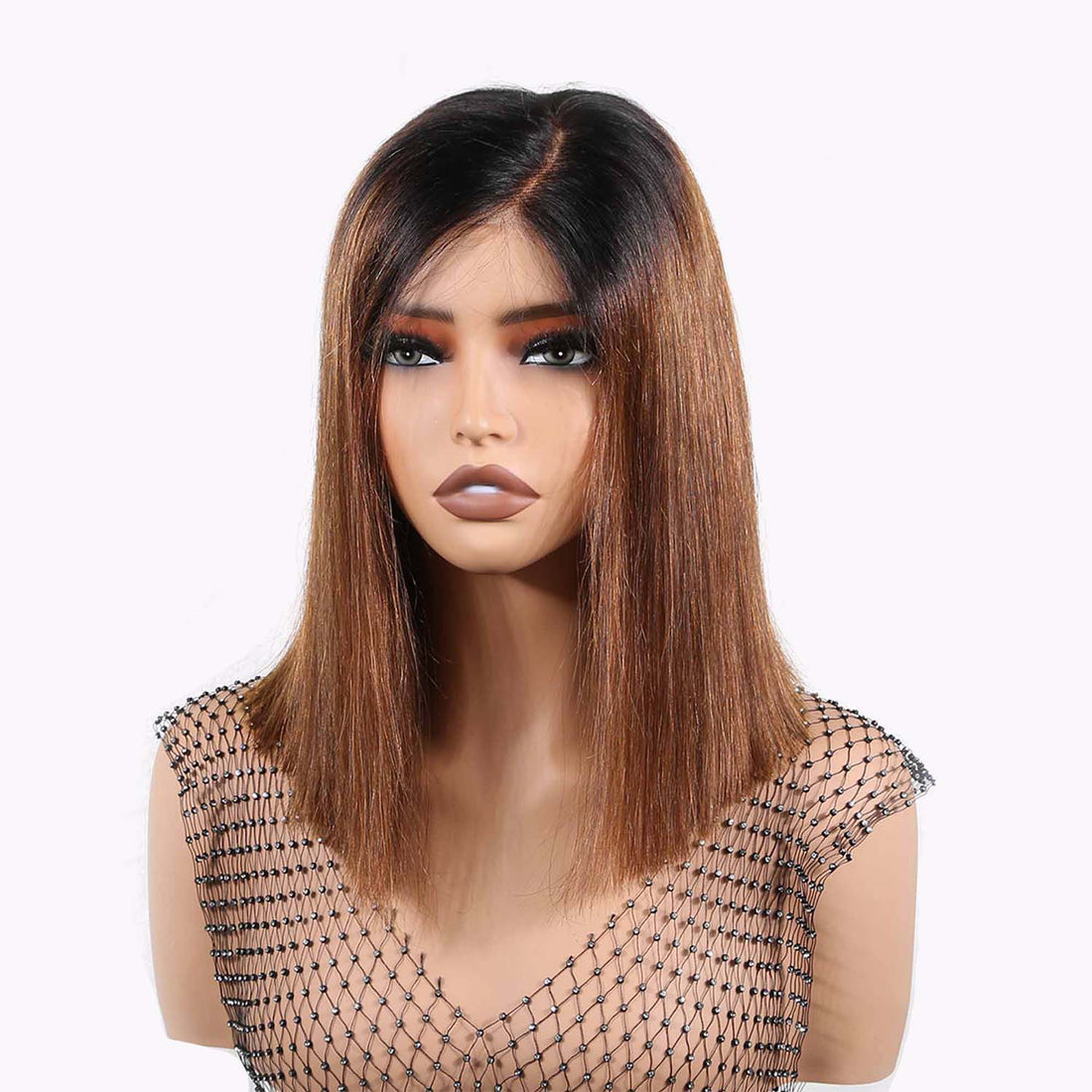 Authris Straight Bob Human Hair Wig | Chocolate Ombre