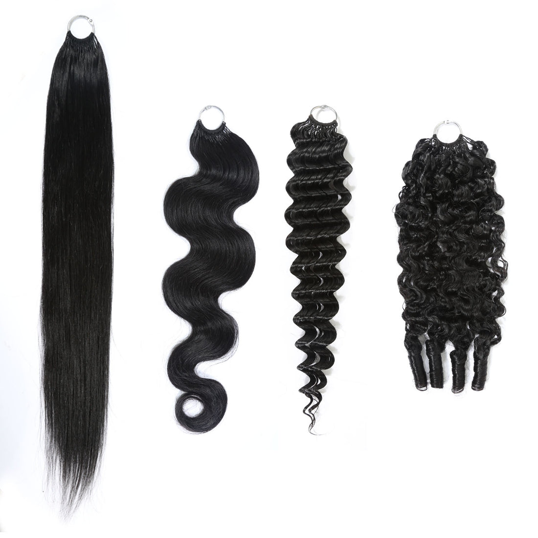 Authris Feather Human Hair Extensions | Natural Black