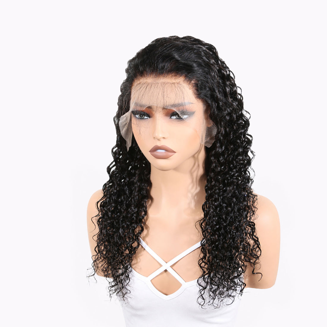 Authris Deep Wave HD Lace Front Human Hair Wig | Natural Black