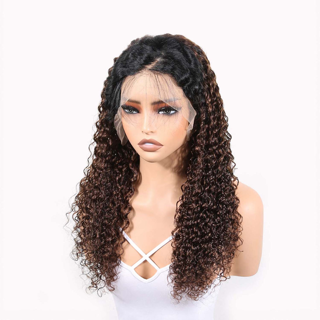 Authris Deep Wave HD Lace Front Human Hair Wig | Chocolate Ombre