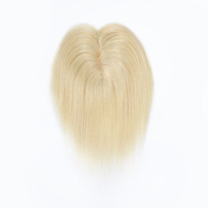 Authris Straight Women’s Human Hair Topper with Realistic Scalp | Light Blonde