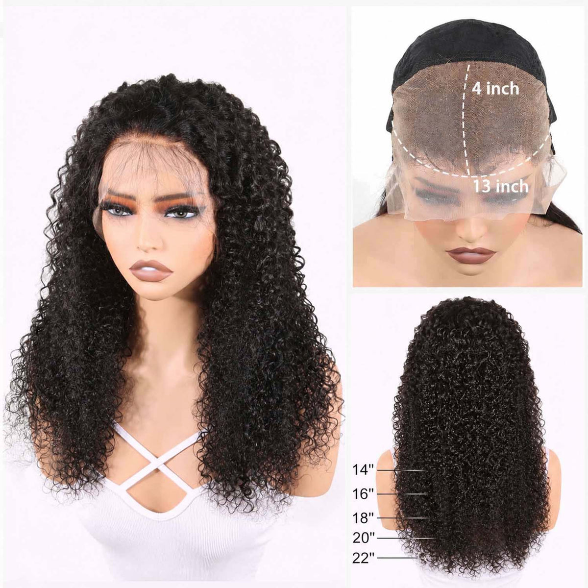 Authris Curly HD Lace Front Human Hair Wig | Natural Black