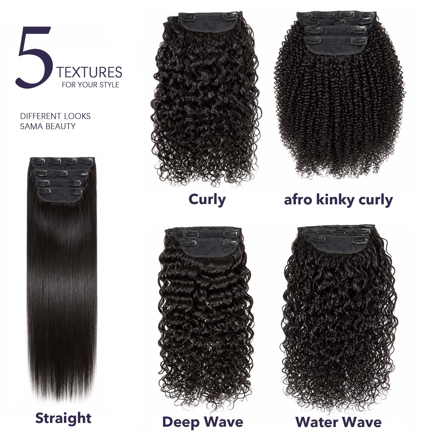 Authris 4-Piece Clip-In Human Hair Extensions | Chocolate Brown
