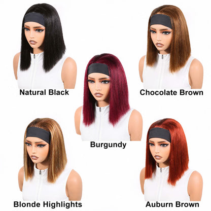AUTHRIS Headband Bob Wig | Burgundy
