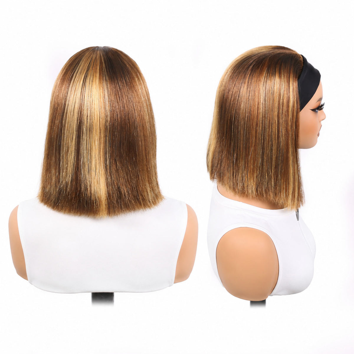 AUTHRIS Headband Bob Wig | Blonde Highlights