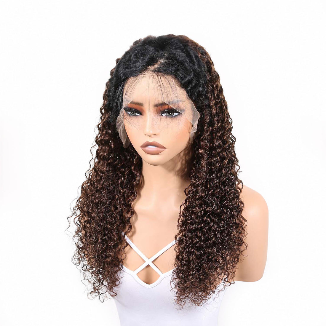 Authris Deep Wave HD Lace Front Human Hair Wig | Chocolate Ombre