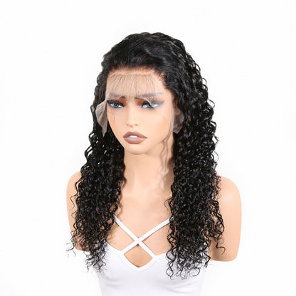Authris Deep Wave HD Lace Front Human Hair Wig | Natural Black