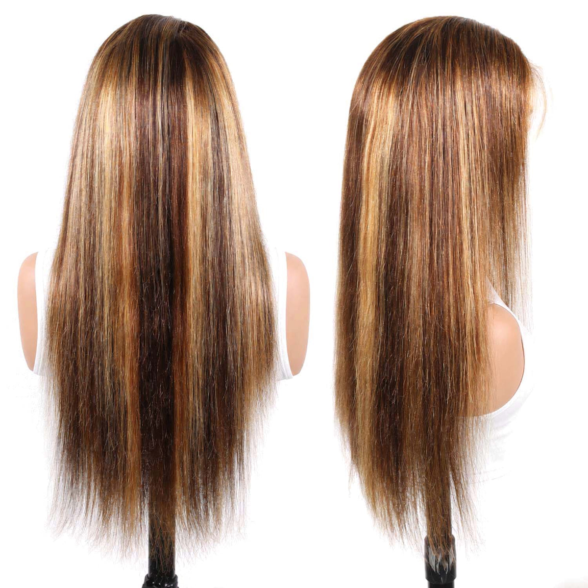 Authris Straight HD Lace Front Human Hair Wig | Blonde Highlights