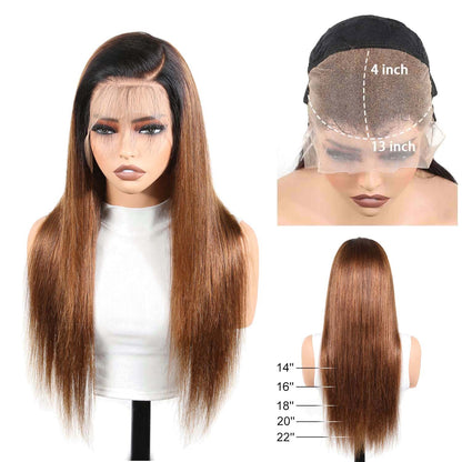 Authris Straight HD Lace Front Human Hair Wig | Chocolate Ombre