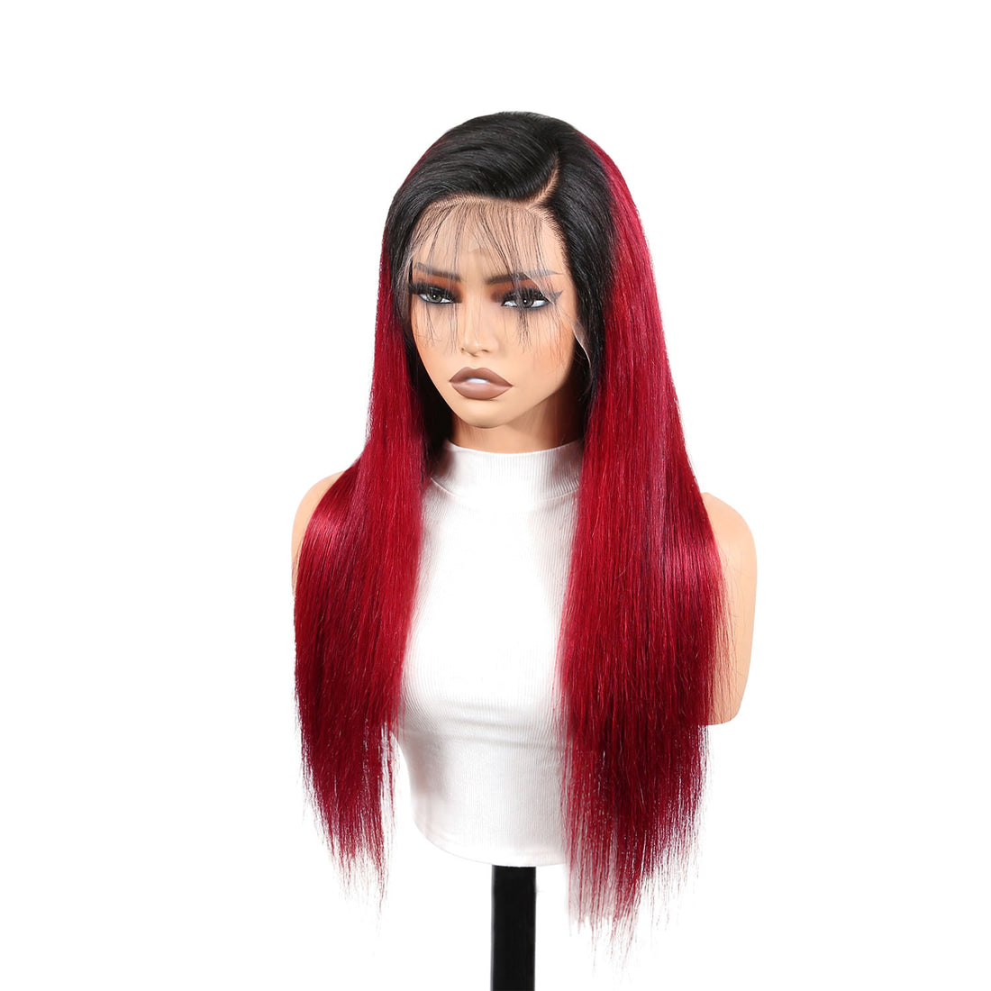 AUTHRIS Straight Lace Front Wig | Burgundy Ombre
