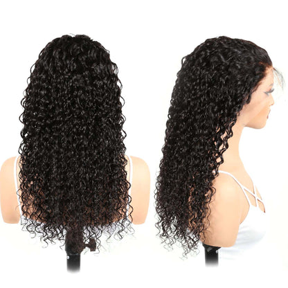 Authris Deep Wave HD Lace Front Human Hair Wig | Natural Black