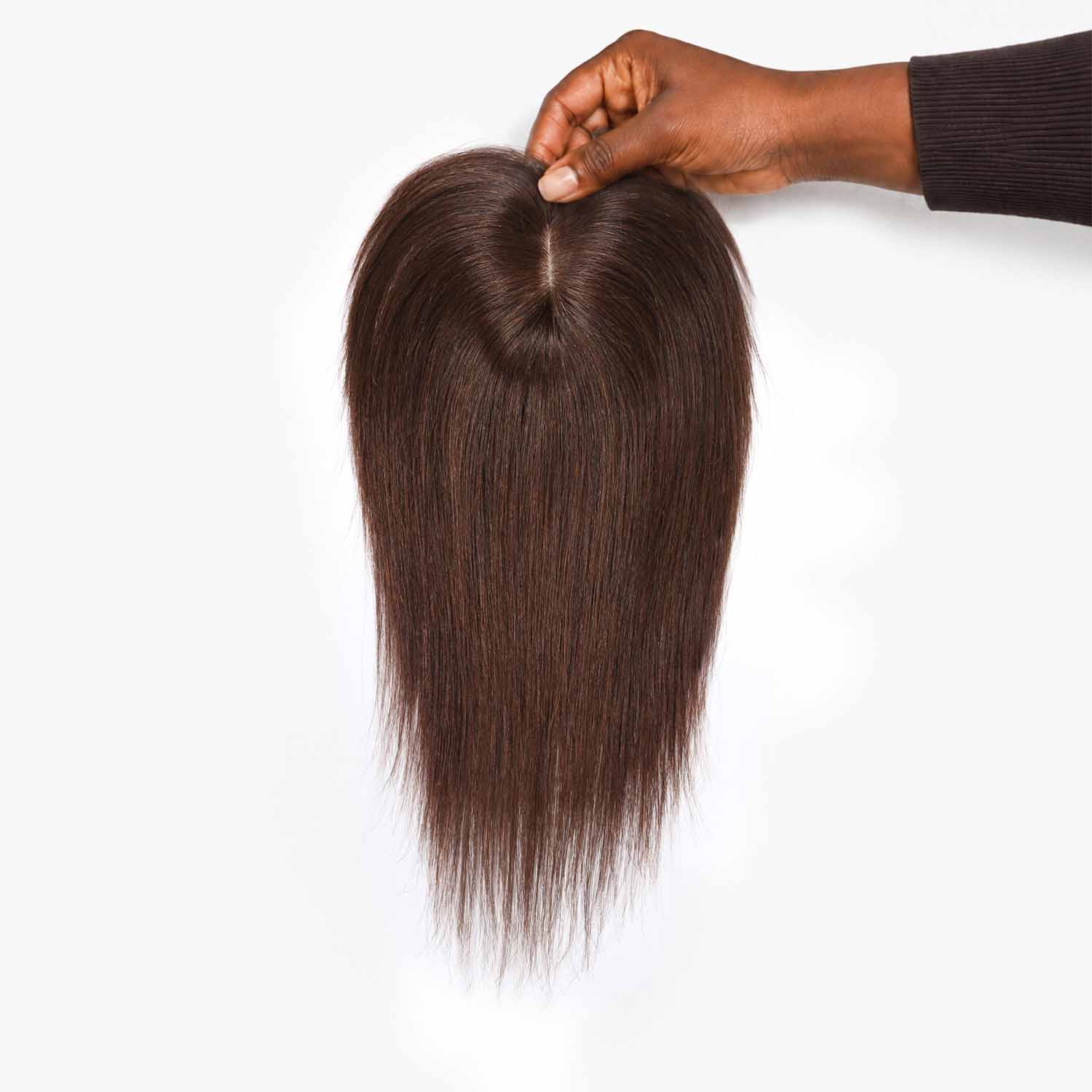 Authris Straight Clip-in Bangs Hair Topper for Women | Chocolate Brown