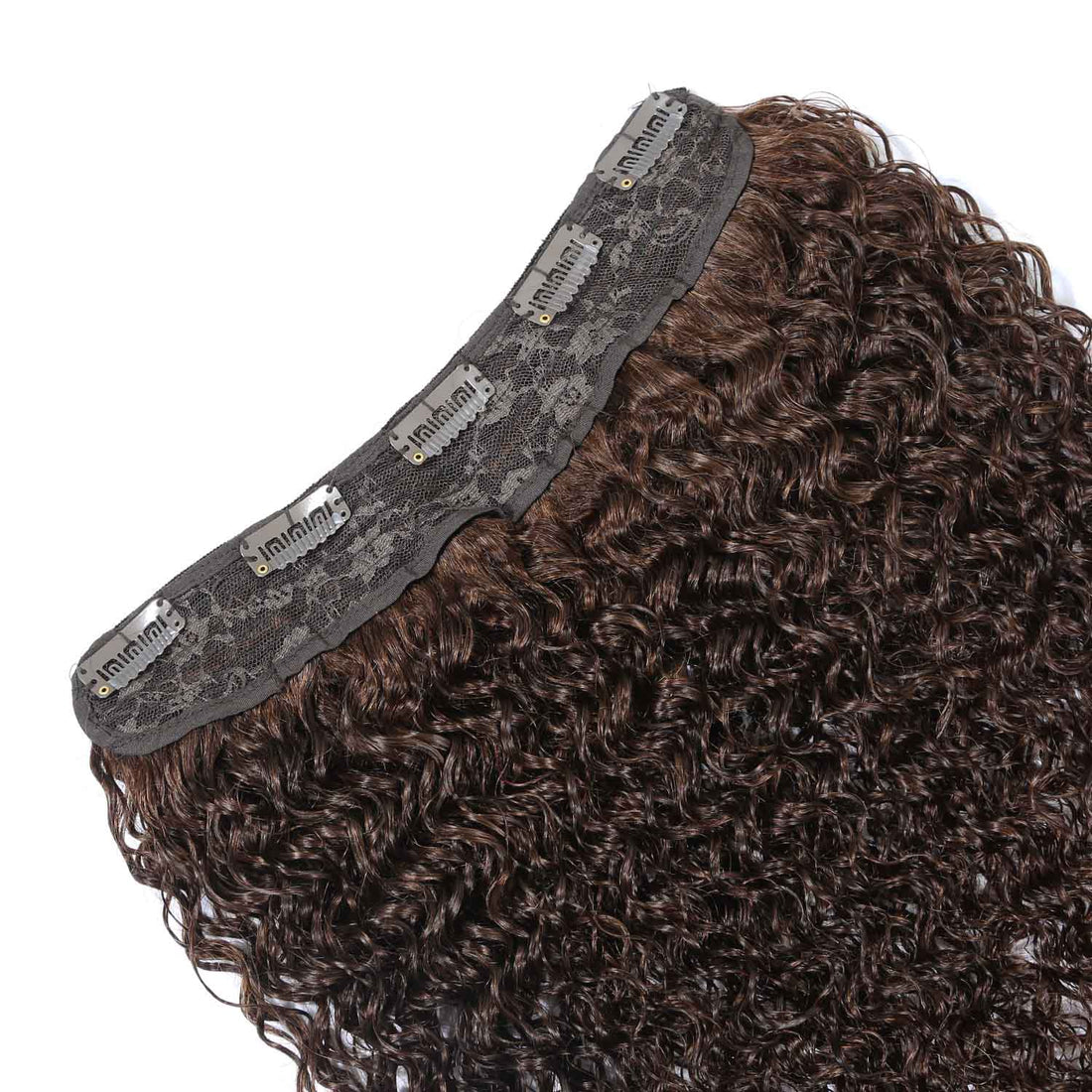AUTHRIS Curly Clip-Ins (1-Piece) | Chocolate Brown