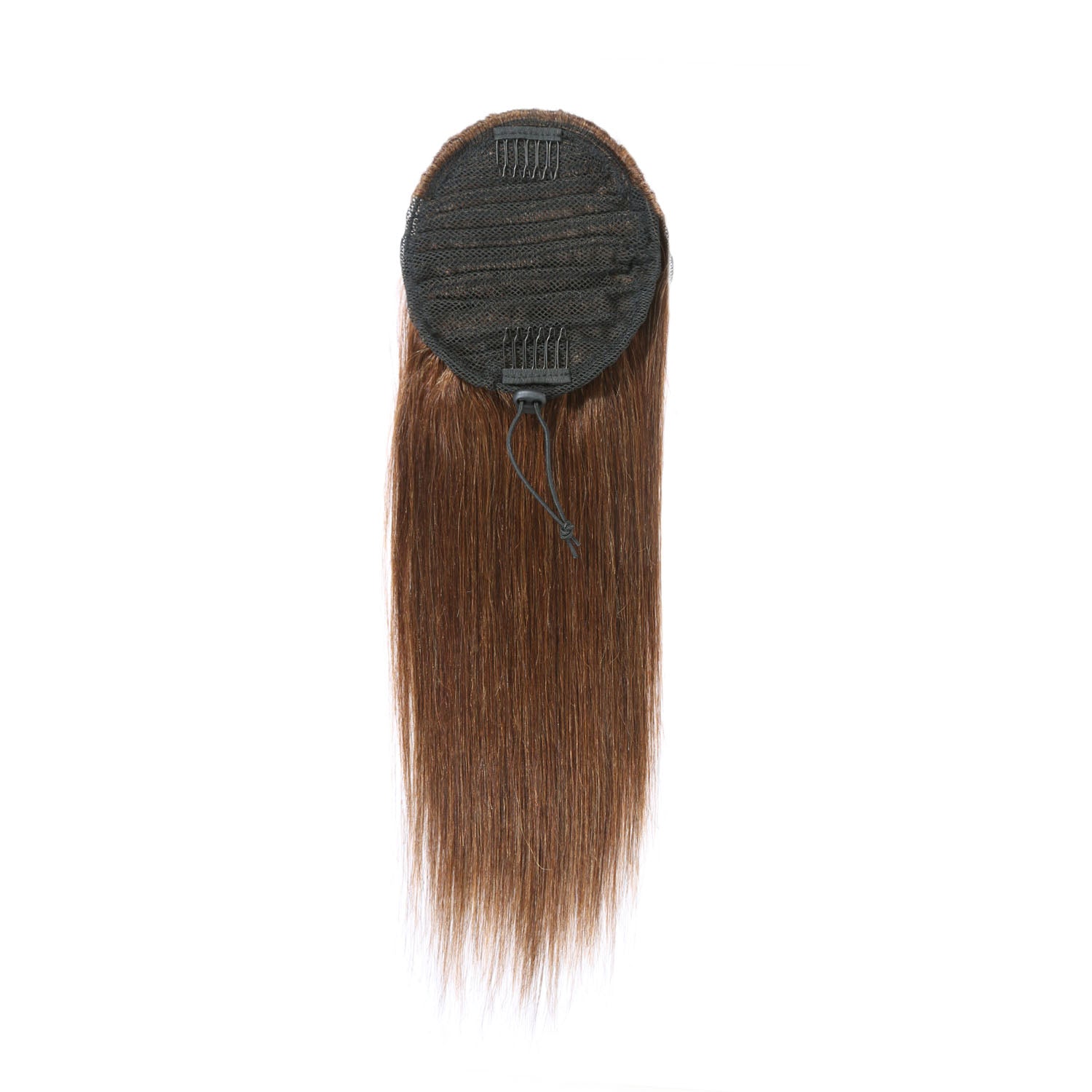 Authris Straight Human Hair Drawstring Ponytail | Chocolate Brown