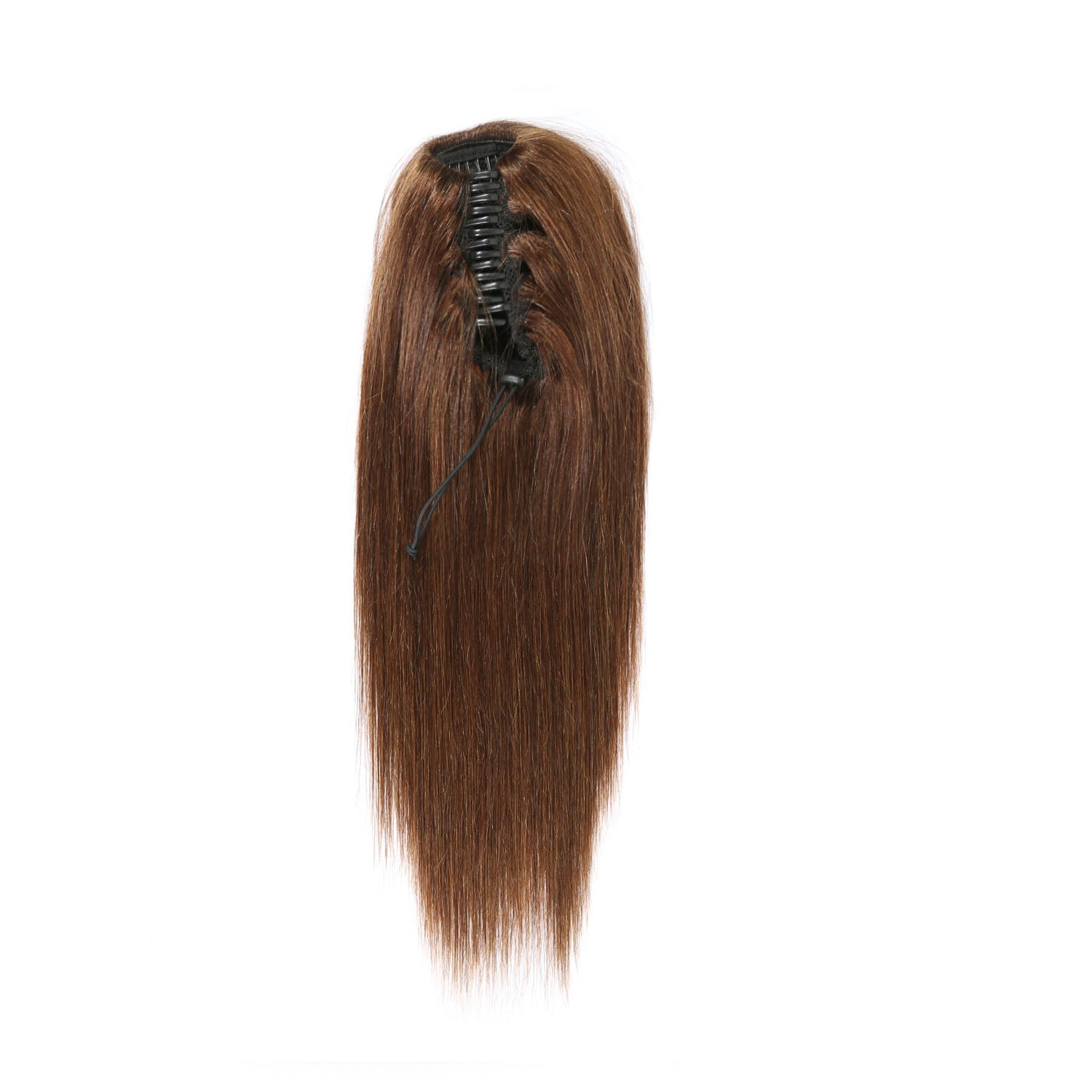 Authris Straight Human Hair Claw Clip Ponytail | Chocolate Brown