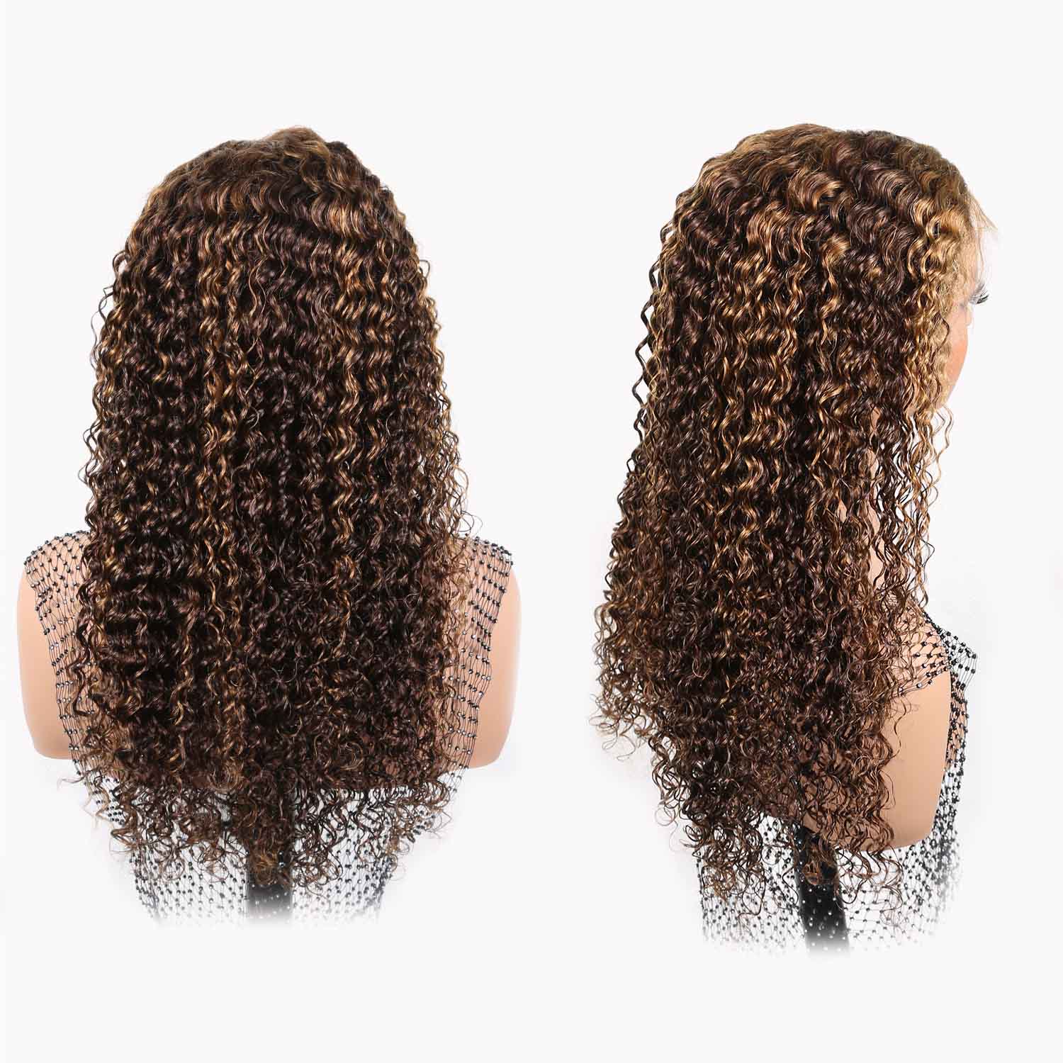 Authris Deep Wave HD Lace Front Human Hair Wig | Blonde Highlights